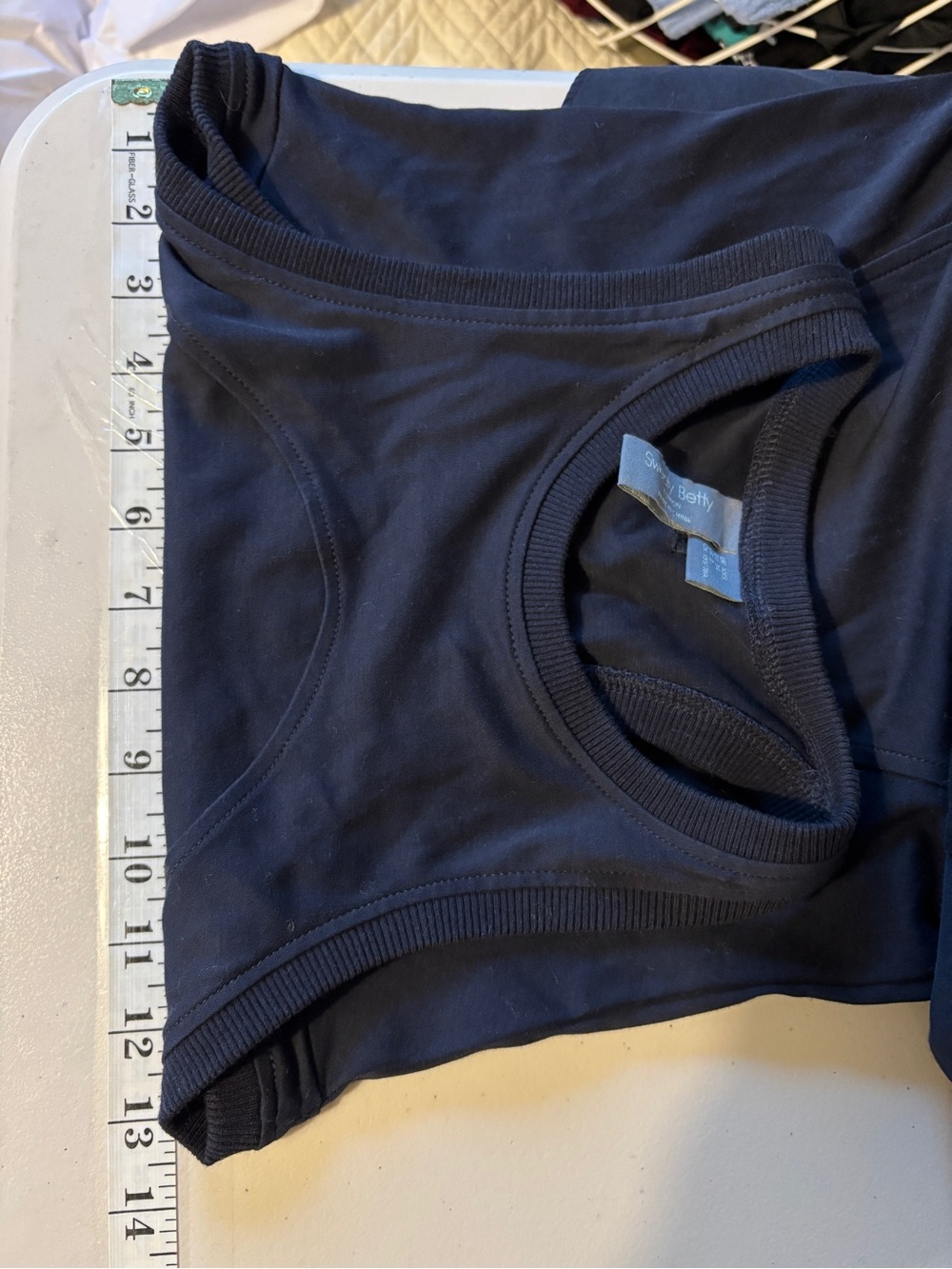 Sweaty Betty Maxi Dress Drift Racer Size 2 Navy Blue Asymmetrical Hem Racerback - Picture 6 of 9